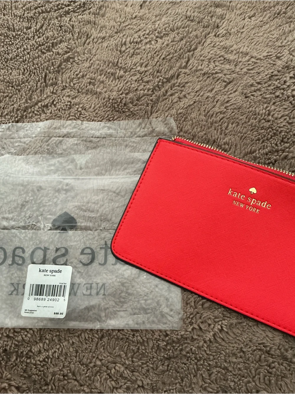 kate spade New York Red Wristlet Pouch